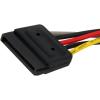 StarTech.com Câble d&rsquo;Alimentation Adaptateur en Y Molex vers Double SATA – 30 cm – 1x LP4 Mâle – 2x SATA Power Receptacle (PYO2LP4SATA)(12 inch)
