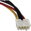 StarTech.com Câble d&rsquo;Alimentation Adaptateur en Y Molex vers Double SATA – 30 cm – 1x LP4 Mâle – 2x SATA Power Receptacle (PYO2LP4SATA)(4 inch)