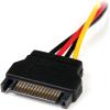 StarTech.com Câble d&rsquo;Alimentation Adaptateur en Y Molex vers Double SATA – 30 cm – 1x LP4 Mâle – 2x SATA Power Receptacle (PYO2LP4SATA)(6 inch)