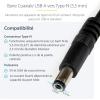 StarTech.com Câble d&rsquo;alimentation USB vers connecteur annulaire de type H 5 V CC, 90 cm (USB2TYPEH)(1 m)