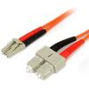 StarTech.com Câble patch à fibre optique duplex 50/125 multimode 1 m LC – LC (50FIBLCLC1)(Orange)
