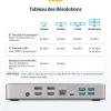 StarTech.com Dock Thunderbolt 4 pour Écrans Multiples, Dock Jusqu&rsquo;à 4 Écrans – 2x HDMI/2x DP, Hub 7x USB, 2.5GbE, PD 98W