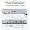 StarTech.com Dock Thunderbolt 4 pour Écrans Multiples, Dock Jusqu&rsquo;à 4 Écrans – 2x HDMI/2x DP, Hub 7x USB, 2.5GbE, PD 98W
