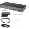 StarTech.com Dock USB-C – Station d&rsquo;accueil USB Type C Triple Écrans 4K – Alimentation 100W – DP 1.4 Alt Mode & DSC, 2x DisplayPort 1.4/HDMI 2.0 – 6xUSB (2x 10Gbps) – Windows/Chrome (DK31C2DHSPDUE)