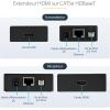 StarTech.com Extendeur HDBaseT HDMI via Cat5 – RS232 – IR – Ultra HD 4K – Étendeur HDMI – Transmetteur et récepteur – 100 m (ST121UTPHD2)(Rallonge HDMI de 64 m)