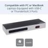 StarTech.com Station d&rsquo;Accueil Double Écran 4K60Hz DisplayPort et HDMI – Dock USB-C et USB-A – Dock USB 3.0 pour PC Portables USB-C/USB-A – 6x USB Type-A, GbE – USB 3.2 Gen 1 – Mac/Windows (DK30A2DH)
