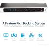 StarTech.com Station d&rsquo;Accueil USB-C 4K, Station d&rsquo;Accueil pour Moniteur Triple UHD 4K, Mac & Windows, USB C vers HDMI & DisplayPort, 100W Power Delivery, Hub 5x USB 5Gbps
