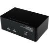 StarTech.com Switch KVM USB double VGA à 2 ports – Commutateur écran clavier souris avec hub USB 2.0 à 2 ports et audio (SV231DVGAU2A)(2 ports)