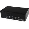 StarTech.com Switch KVM USB double VGA à 2 ports – Commutateur écran clavier souris avec hub USB 2.0 à 2 ports et audio (SV231DVGAU2A)(4 ports)