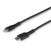 Câble USB-C vers Lightning bLANC Robuste 2 m – Câble de Charge/Synchronistation USB Type C vers Lightning Fibre Aramide – iPad/iPhone 12 Certifié Apple MFi (RUSBCLTMM2MW)(Noir)