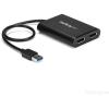 StarTech.com Adaptateur USB 3.0 vers double DisplayPort 4K 60 Hz – Carte graphique externe USB 3.0 vers 2 ports DP (USB32DP24K60)