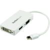 StarTech.com Adaptateur audio / vidéo de voyage – Convertisseur 2-en-1 DisplayPort vers HDMI ou VGA – 1920×1200 / 1080p – Noir (DP2HDVGA)(White)
