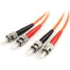 StarTech.com Câble / Jarretière fibre optique duplex multimode 62.5/125 OM1 de 2m – ST vers SC – Orange (FIBSTSC2)(1 m)