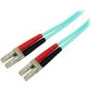 StarTech.com Câble Fibre Optique Multimode 10m LC/UPC à LC/UPC OM3, Fibre Zipcord Full Duplex 50/125µm, Réseaux 100G LOMMF/VCSEL, 0.3dB Faible Perte d&rsquo;Insertion, Cordon Patch Fibre LSZH, A50FBLCLC10(1 Meters)