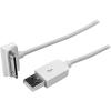 StarTech.com Câble connecteur Apple Dock 30 broches vers USB de 1 m pour iPad, iPhone, iPod – Blanc (USB2ADC1M)(1.8 m)