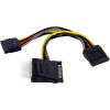 StarTech.com Câble d&rsquo;Alimentation Adaptateur en Y Molex vers Double SATA – 30 cm – 1x LP4 Mâle – 2x SATA Power Receptacle (PYO2LP4SATA)(12 inch)
