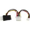 StarTech.com Câble d&rsquo;Alimentation Adaptateur en Y Molex vers Double SATA – 30 cm – 1x LP4 Mâle – 2x SATA Power Receptacle (PYO2LP4SATA)(4 inch)