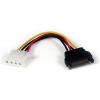 StarTech.com Câble d&rsquo;Alimentation Adaptateur en Y Molex vers Double SATA – 30 cm – 1x LP4 Mâle – 2x SATA Power Receptacle (PYO2LP4SATA)(6 inch)