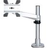 StarTech.com Support de Bureau pour Écran Unique – Support sur Pied Robuste pour Écrans Compatibles VESA Jusqu&rsquo;à 34&Prime;(8kg) – Support Ergonomique Réglable en Hauteur – Pince/Anneau (ARMPIVOTV2)(Argent)