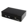 StarTech.com Switch KVM USB DVI à 2 ports – Commutateur écran clavier souris DVI avec audio et hub USB 2.0 – 1920×1200 (SV231DVIUA)(2 Port)