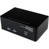 StarTech.com Switch KVM USB double VGA à 2 ports – Commutateur écran clavier souris avec hub USB 2.0 à 2 ports et audio (SV231DVGAU2A)(2 ports)