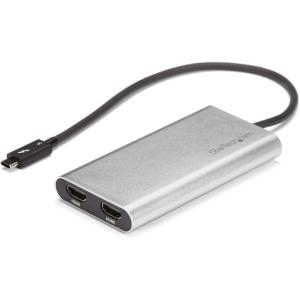StarTech.com Adaptateur Thunderbolt vers Double HDMI 2.0 – Adaptateur Vidéo Double Écran TB USB Type C vers HDMI 2.0 4K 60 Hz – Certifié Thunderbolt – Mac/Windows(HDMI 4K60 – Mac et Windows)