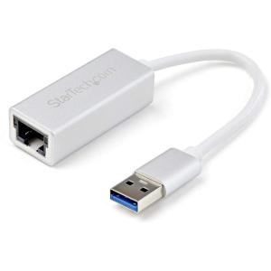 StarTech.com Adaptateur USB 3.0 vers Gigabit Ethernet – Convertisseur Réseau 10/100/1000 NIC – Adaptateur Réseau USB vers RJ45 pour PC Portables et de Bureau – Alimenté par Bus USB (USB31000S)(Silver)