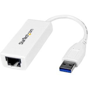 StarTech.com Adaptateur USB 3.0 vers Gigabit Ethernet – Convertisseur Réseau 10/100/1000 NIC – Adaptateur Réseau USB vers RJ45 pour PC Portables et de Bureau – Alimenté par Bus USB (USB31000S)(White)