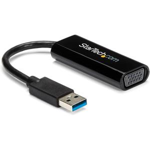 StarTech.com Adaptateur USB 3.0 vers VGA, USB vers VGA pour Windows, Slim (Pas de Support pour macOS/ChromeOS/Linux)