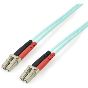 StarTech.com Câble Fibre Optique Multimode 10m LC/UPC à LC/UPC OM3, Fibre Zipcord Full Duplex 50/125µm, Réseaux 100G LOMMF/VCSEL, 0.3dB Faible Perte d&rsquo;Insertion, Cordon Patch Fibre LSZH, A50FBLCLC10(6 ft/2 m)