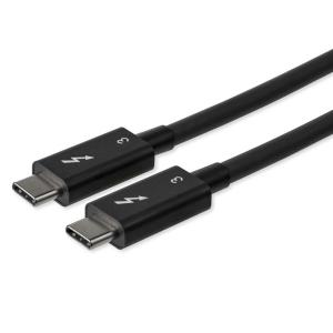 StarTech.com Câble Thunderbolt 3 vers Thunderbolt 3 de 0,8 m – 40 Gbps- Compatible USB-C – Certifié TB3 – PD 100 W – Noir (TBLT34MM80CM)(2.7ft)