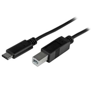 StarTech.com Câble USB 2.0 USB-C vers USB-B de 1 m – Cordon USB C vers B – Mâle / Mâle – Noir (USB2CB1M)(1 m)