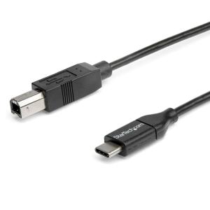 StarTech.com Câble USB 2.0 USB-C vers USB-B de 1 m – Cordon USB C vers B – Mâle / Mâle – Noir (USB2CB1M)(2 m)