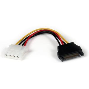 StarTech.com Câble d&rsquo;Alimentation Adaptateur en Y Molex vers Double SATA – 30 cm – 1x LP4 Mâle – 2x SATA Power Receptacle (PYO2LP4SATA)(6 inch)