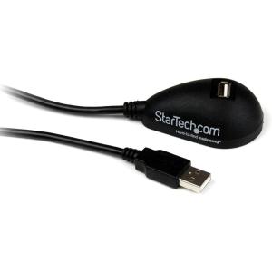 StarTech.com Câble d&rsquo;extension USB 3.0 (5Gbps) A vers A de 1,5 m – Rallonge USB A SuperSpeed en bleu – M/F (USB3SEXT5DSK)(Black)