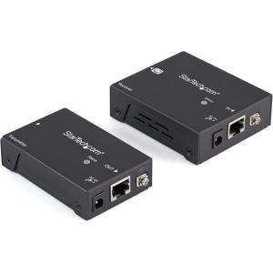 StarTech.com Extendeur HDBaseT HDMI via Cat5 – RS232 – IR – Ultra HD 4K – Étendeur HDMI – Transmetteur et récepteur – 100 m (ST121UTPHD2)(Rallonge HDMI de 100 6 m)
