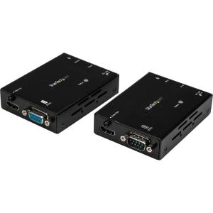 StarTech.com Extendeur HDBaseT HDMI via Cat5 – RS232 – IR – Ultra HD 4K – Étendeur HDMI – Transmetteur et récepteur – 100 m (ST121UTPHD2)(Rallonge HDMI de 64 m avec IR et série)