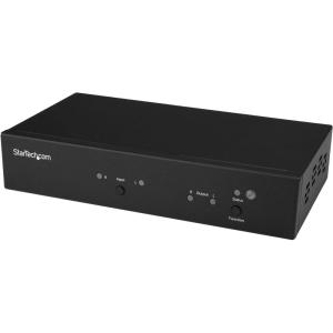 StarTech.com Extendeur HDBaseT HDMI via Cat5 – RS232 – IR – Ultra HD 4K – Étendeur HDMI – Transmetteur et récepteur – 100 m (ST121UTPHD2)(Répétiteur)