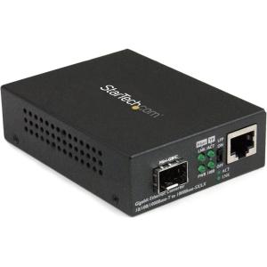 StarTech.com Module Convertisseur RJ45 Gigabit Ethernet sur Fibre Optique avec SFP Ouvert – 1000Mbps (ET91000SFP2C)(Gigabit LC compact)