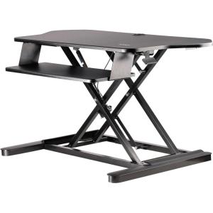 StarTech.com Poste de travail debout ergonomique – Bureau assis-debout avec hauteur réglable par ressort pneumatique (ARMSTS)(Bureau d&rsquo;Angle)