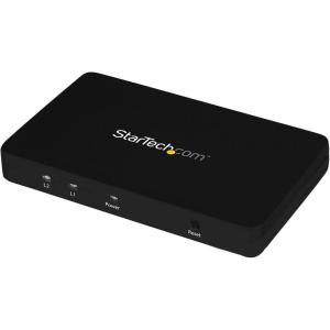 StarTech.com Répartiteur vidéo HDMI 4k à 4 ports – Splitter HDMI 1 x 4 avec boîtier en aluminium – 4k @ 30Hz (ST124HD4K)(2 ports)