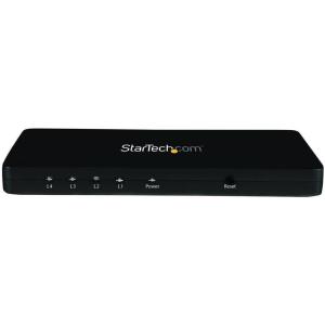StarTech.com Répartiteur vidéo HDMI 4k à 4 ports – Splitter HDMI 1 x 4 avec boîtier en aluminium – 4k @ 30Hz (ST124HD4K)(4 ports)