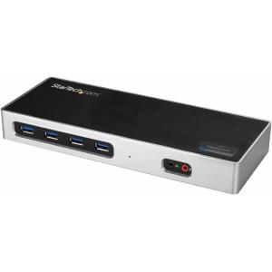 StarTech.com Station d&rsquo;Accueil Double Écran 4K60Hz DisplayPort et HDMI – Dock USB-C et USB-A – Dock USB 3.0 pour PC Portables USB-C/USB-A – 6x USB Type-A, GbE – USB 3.2 Gen 1 – Mac/Windows (DK30A2DH)