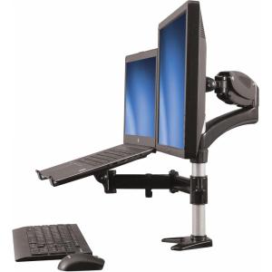 StarTech.com Support de Bureau pour Écran Unique – Support sur Pied Robuste pour Écrans Compatibles VESA Jusqu&rsquo;à 34&Prime;(8kg) – Support Ergonomique Réglable en Hauteur – Pince/Anneau (ARMPIVOTV2)(Noir)