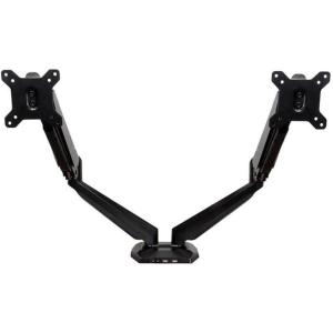 StarTech.com Support de bureau pour 2 écrans avec base à fabile encombrement – Fixation double moniteur (ARMBARDUO)(Fixation bureau – USB passthrough & Audio)