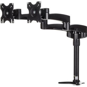 StarTech.com Support de bureau pour 2 écrans avec base à fabile encombrement – Fixation double moniteur (ARMBARDUO)(Fixation bureau)