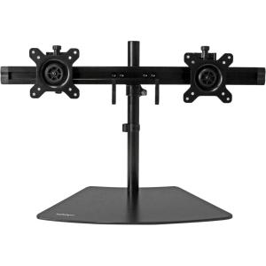 StarTech.com Support de bureau pour 2 écrans avec base à fabile encombrement – Fixation double moniteur (ARMBARDUO)(Support de bureau)