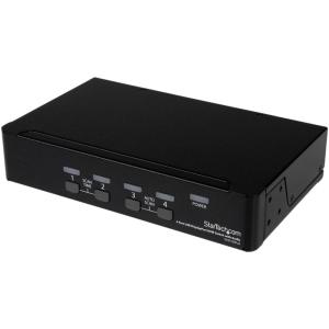 StarTech.com Switch KVM USB DVI à 2 ports – Commutateur écran clavier souris DVI avec audio et hub USB 2.0 – 1920×1200 (SV231DVIUA)(4 Port)