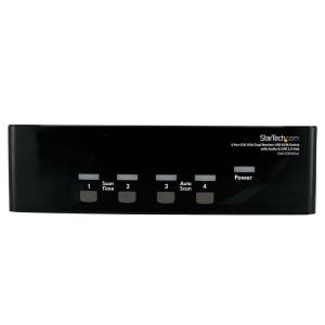StarTech.com Switch KVM USB double VGA à 2 ports – Commutateur écran clavier souris avec hub USB 2.0 à 2 ports et audio (SV231DVGAU2A)(4 ports)