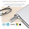 StarTech.com 10-Pack Dual-Access Laptop Lock, 6.5ft (2m) Keyed Alike and Combination Security Cable Lock for K-Slot Devices